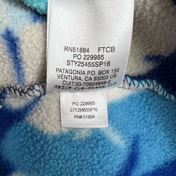 Patagonia Synchilla Feather Dance 1/4 Snap T Fleece Pullover Sweater Size Small - Picture 6 of 9